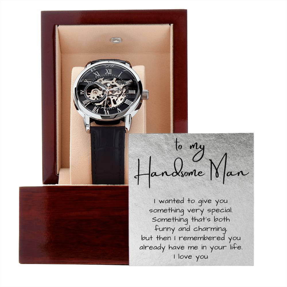 Sarcastic Gift for Him, Skeleton Watch with funny Message