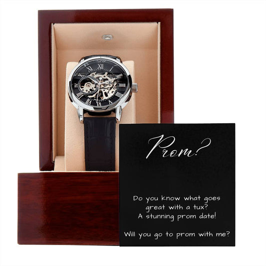 Funny Prom Proposal to Boys, Skeleton Watch Gift for Prom