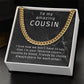 Personalized Funny Cousin Gift, Gold Cuban Chain Necklace for Cousin