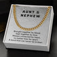 Aunt and Nephew Gift, Cuban Chain Necklace for Nephew from Aunt