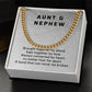 Personalized Aunt and Nephew Gift, Cuban Chain Necklace for Nephew from Aunt