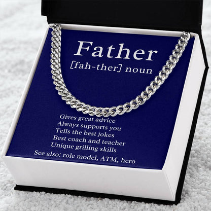 Sarcastic Gift for Father, Cuban Chain Necklace