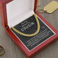 Personalized Funny Cousin Gift, Gold Cuban Chain Necklace for Cousin