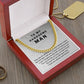 Personalized Gift for Him, Cuban Chain Necklace with romantic Message