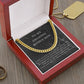 Personalized Cuban Chain Necklace Gift for my amazing Bonus Son