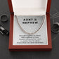 Aunt and Nephew Gift, Cuban Chain Necklace for Nephew from Aunt