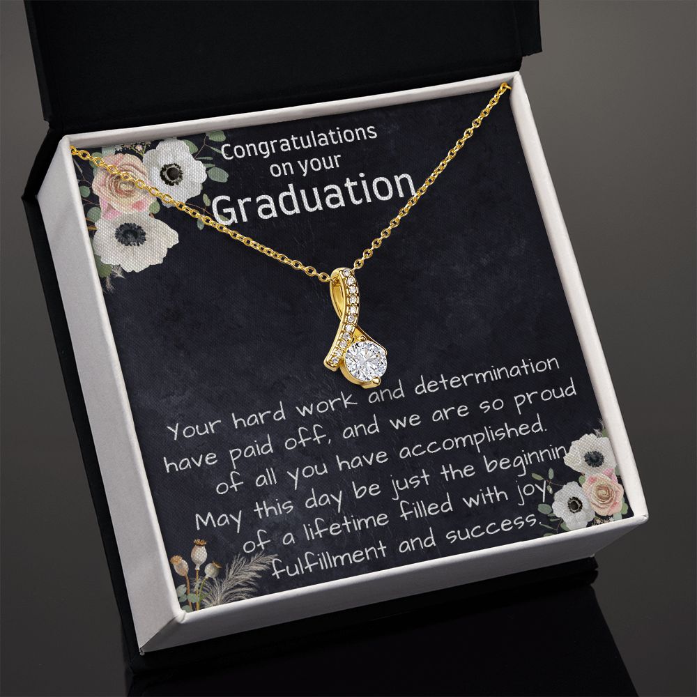 Graduation Necklace for Women, Graduation Gift w/ Message