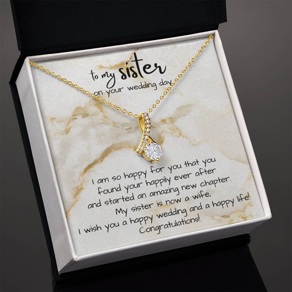 Bride Necklace Gift on her Wedding Day from Siblings