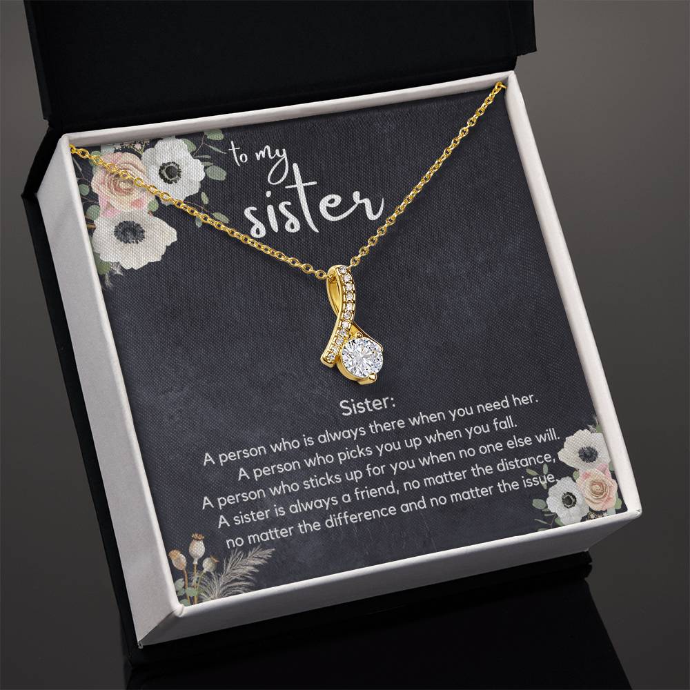 Necklace Gift for Sister with thoughtful Message