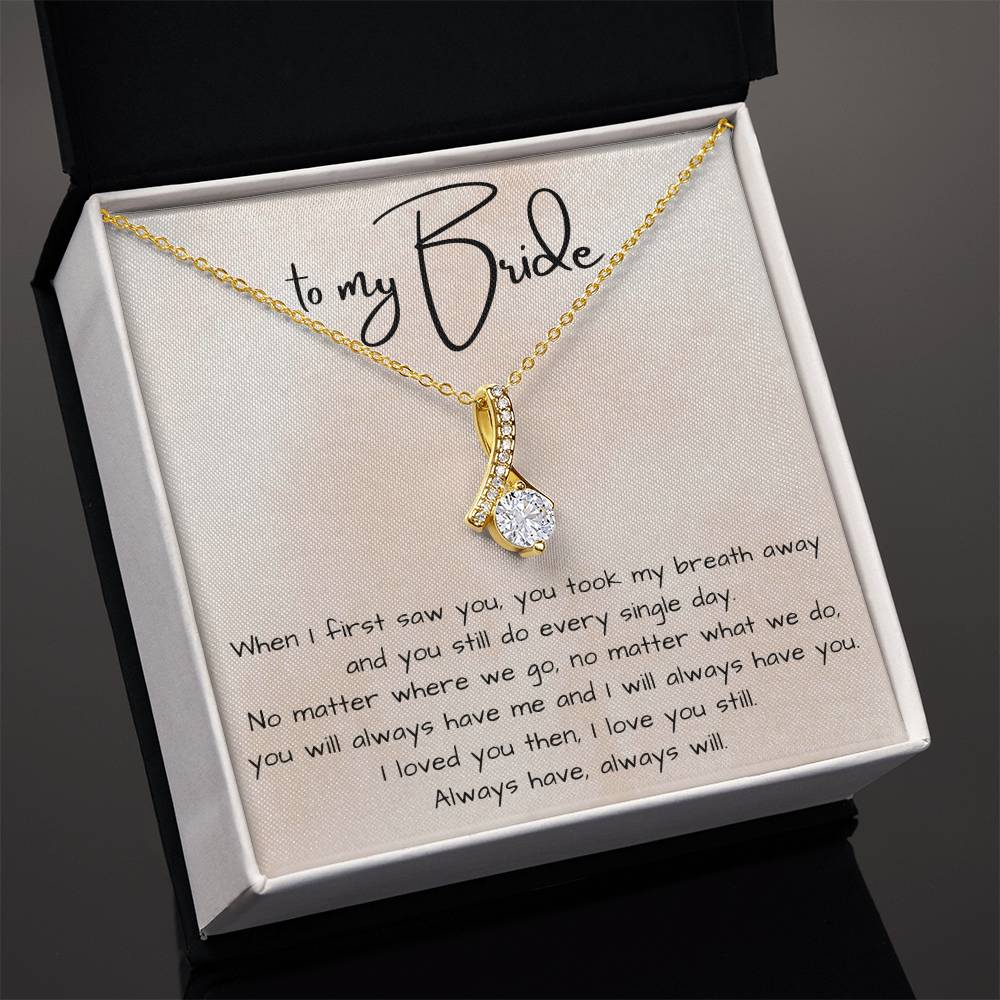 Necklace Gift for Bride from the Groom with romantic Message