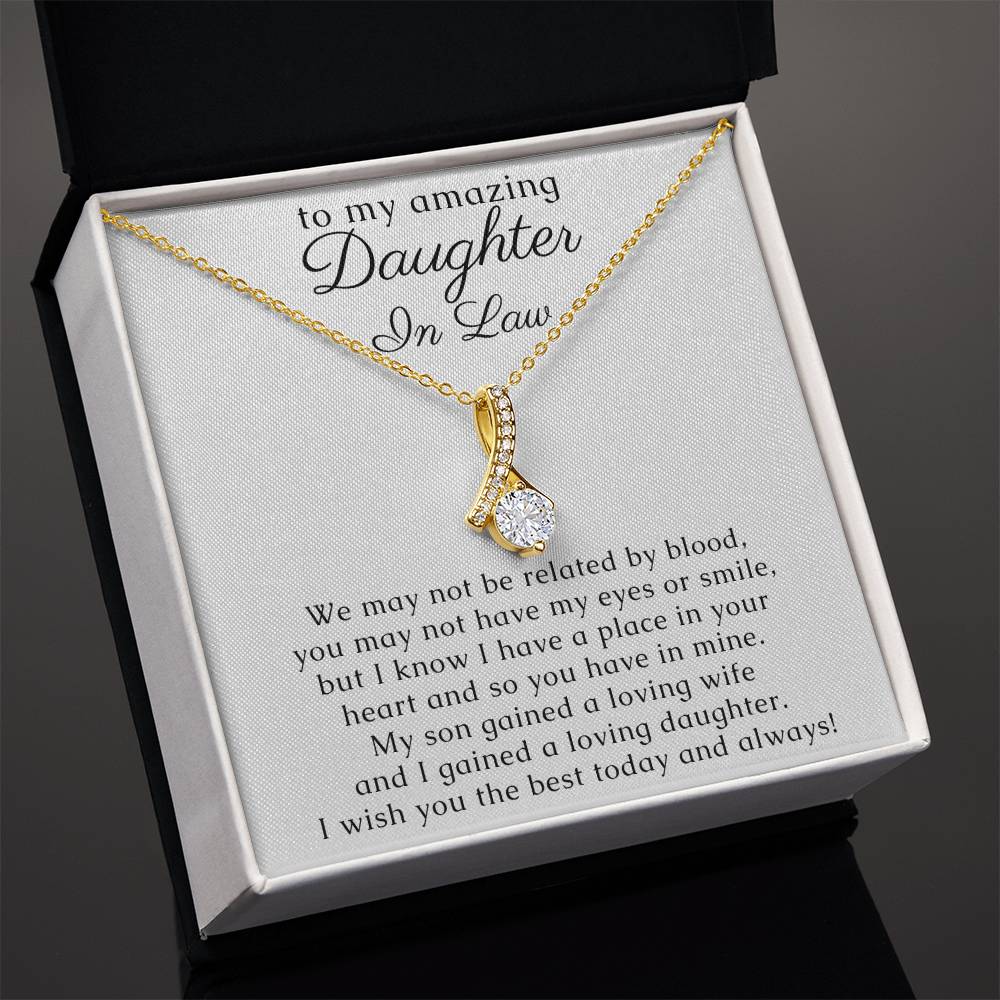 Daughter In Law Gift, Necklace from Mom & Dad In Law for Bride