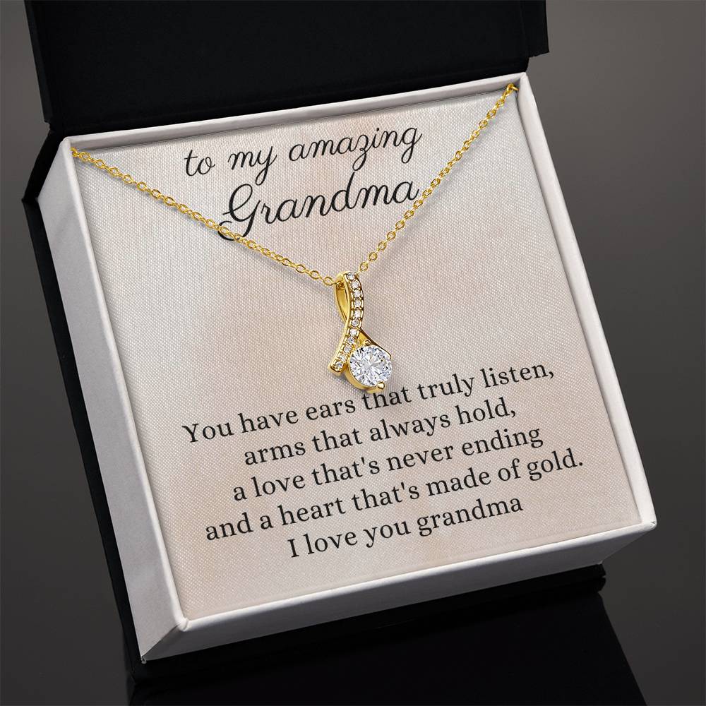 Personalized Necklace for my amazing Grandma, Grandmother Gift, Add Name & Closing