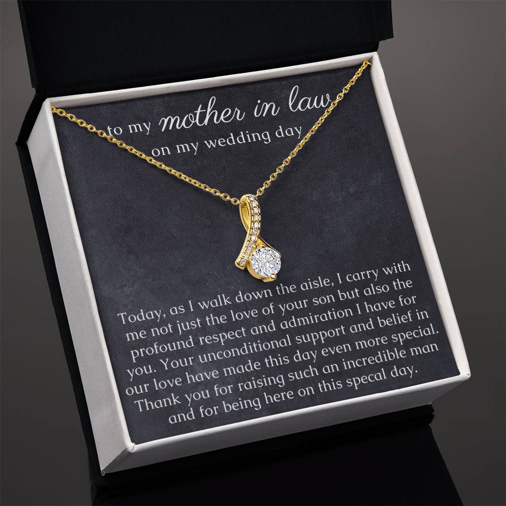 Mom In Law Necklace Gift from Bride on the Wedding Day