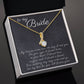 Bride Gift Necklace from Groom with thoughtful Message