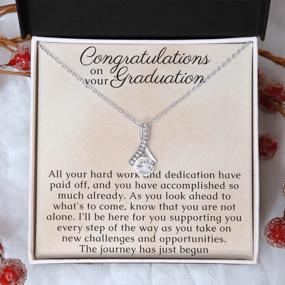 Graduation Necklace for Women, College & High School Graduation Gift