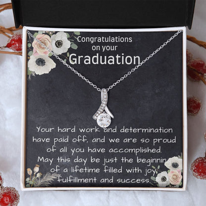 Graduation Necklace for Women, Graduation Gift w/ Message