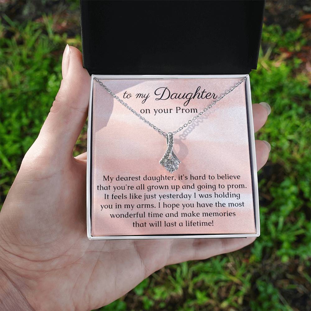 Prom Gift for Daughter, Necklace with thoughtful Message