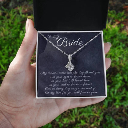 Bride Gift Necklace from Groom with thoughtful Message