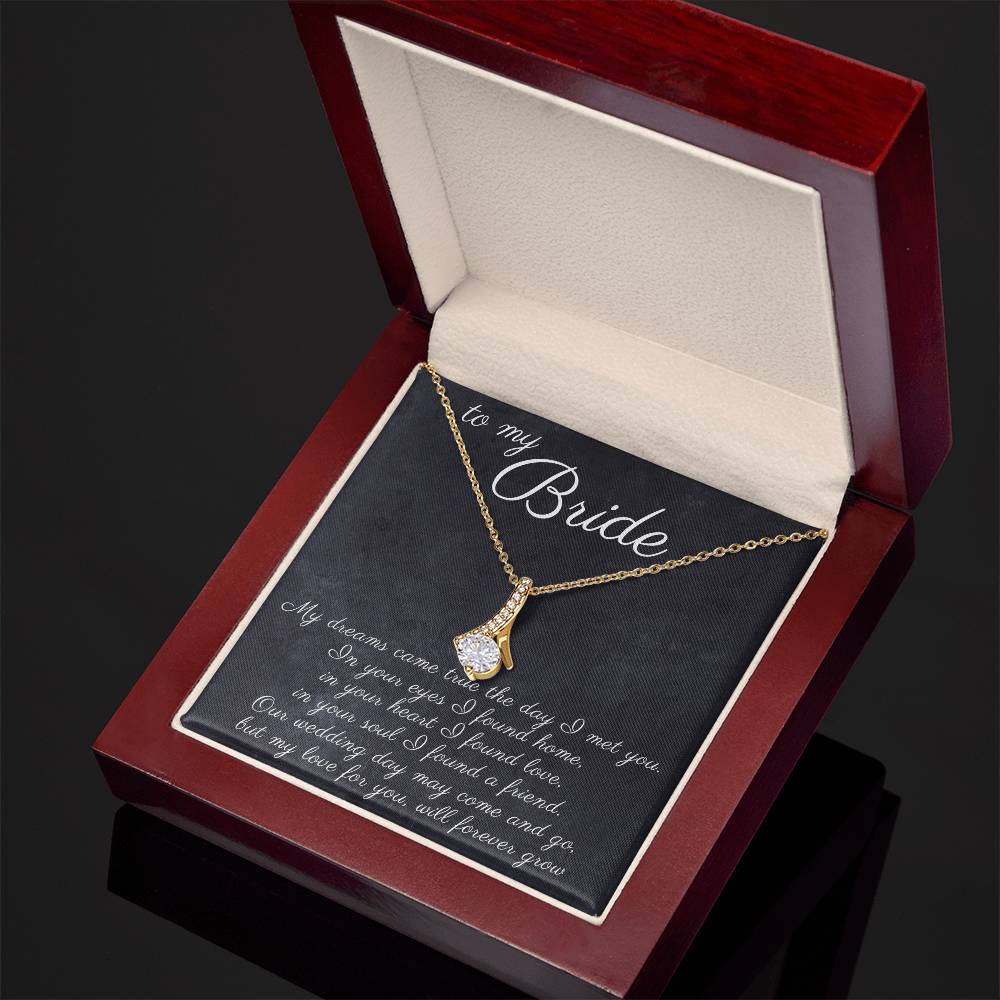 Bride Gift Necklace from Groom with thoughtful Message