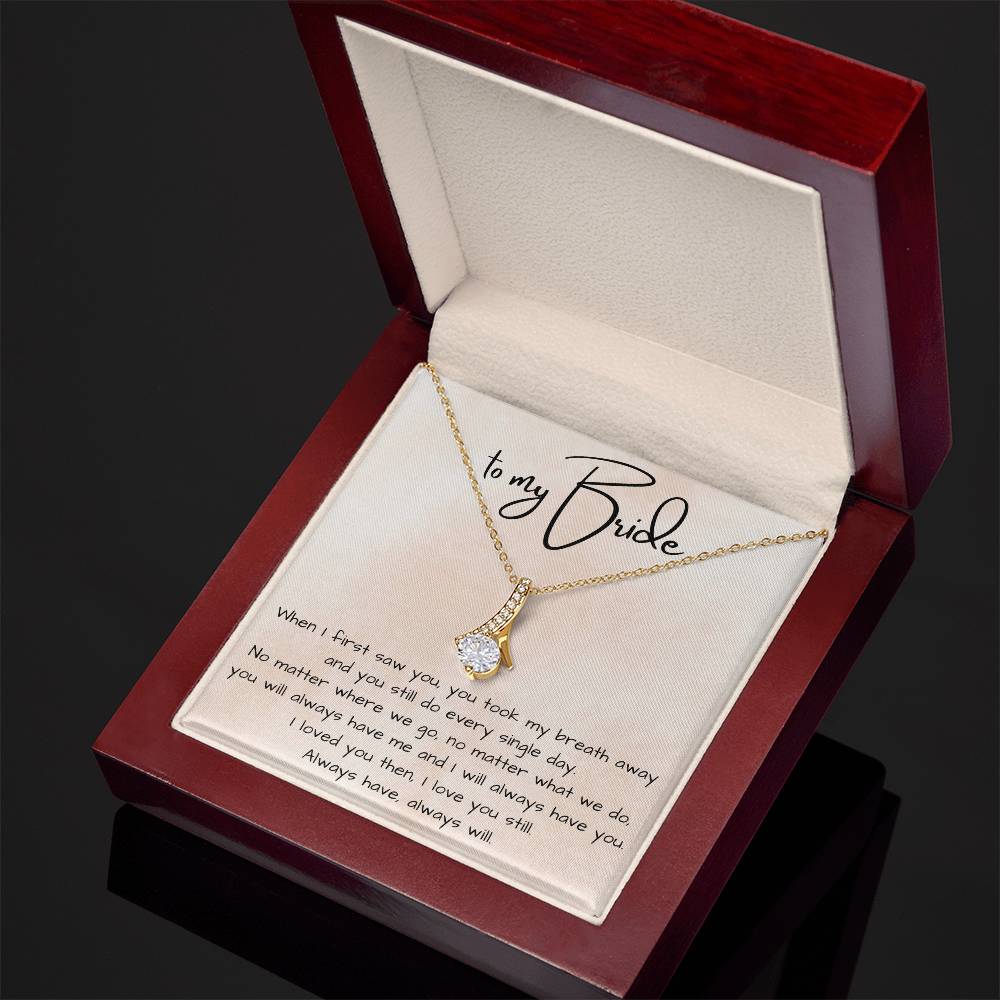 Necklace Gift for Bride from the Groom with romantic Message