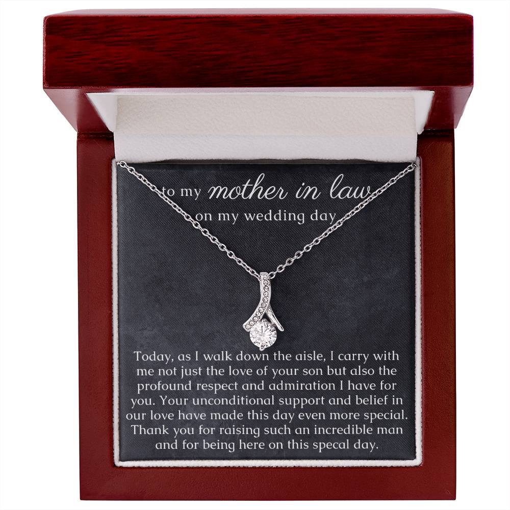 Mom In Law Necklace Gift from Bride on the Wedding Day