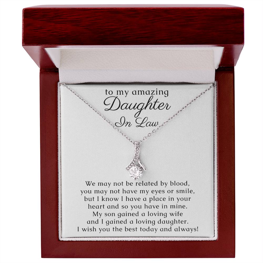 Daughter In Law Gift, Necklace from Mom & Dad In Law for Bride