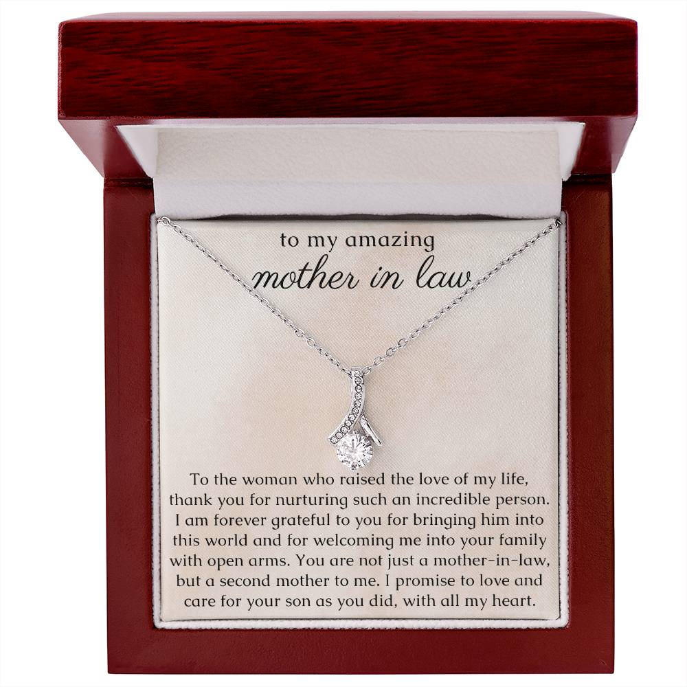 Mother In Law Gift from Bride, Necklace with thoughtful Message