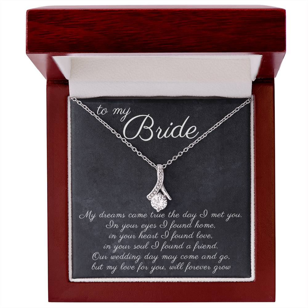 Bride Gift Necklace from Groom with thoughtful Message