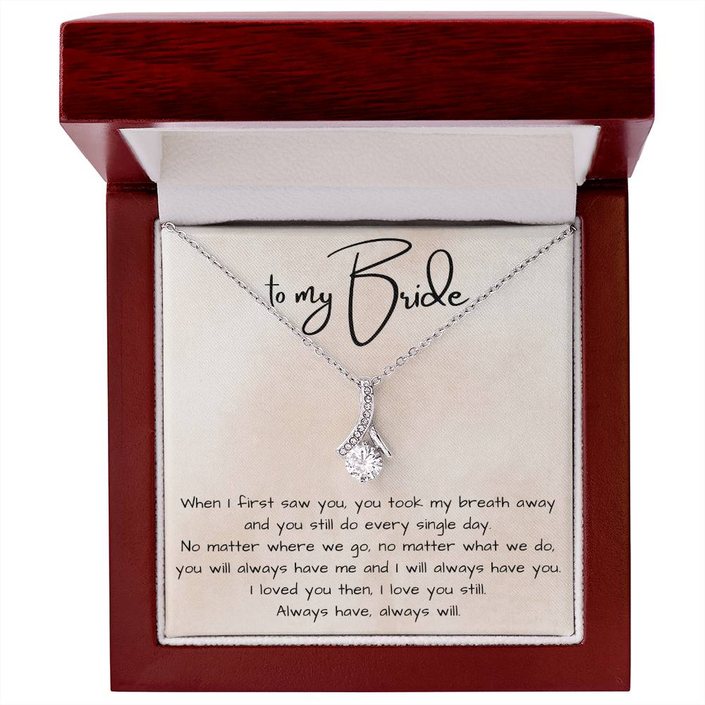 Necklace Gift for Bride from the Groom with romantic Message