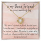 Bride Gift from Best Friend on Wedding Day, Love Knot Necklace from BFF