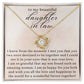 Daughter In Law Gift, Bride Love Knot Necklace from Mom & Dad In Law