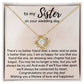 Wedding Gift for Bride on her Wedding Day, Love Knot Necklace from Sister & Brother