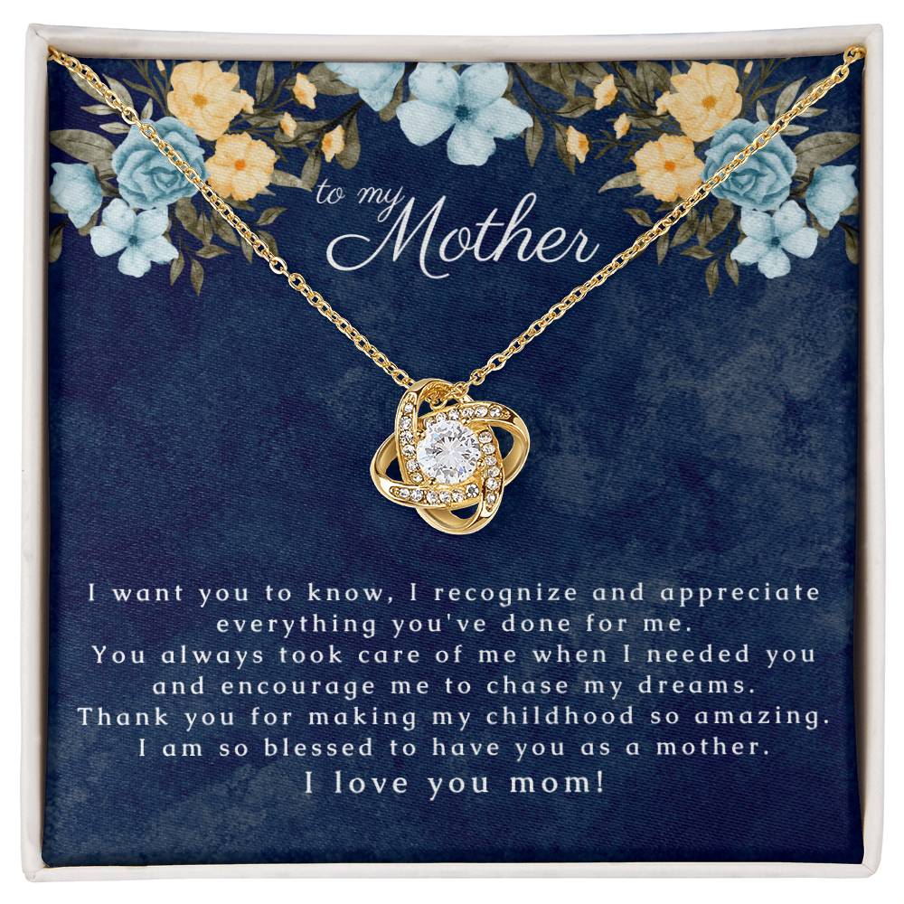 Mother Gift Love Knot Necklace