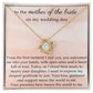 Mother of the Bride Gift, Knot Necklace from Groom