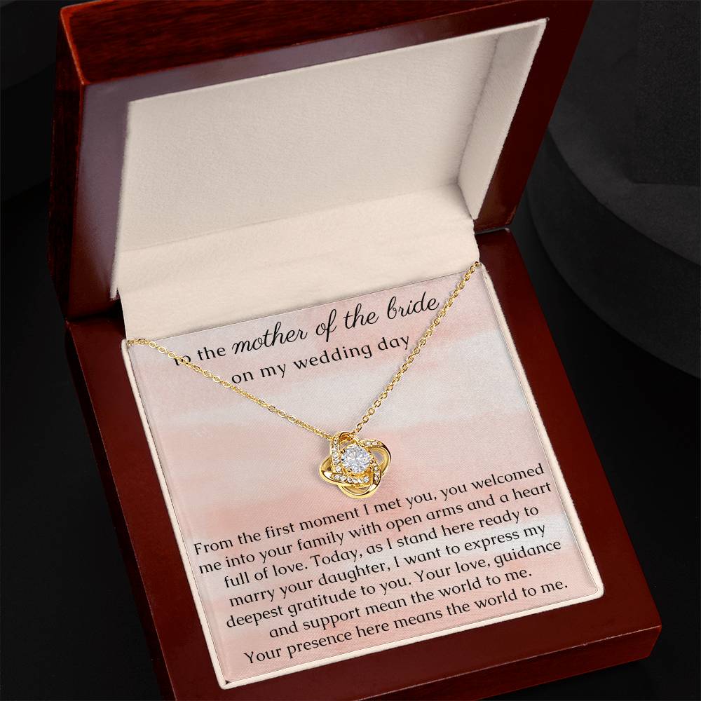 Mother of the Bride Gift, Knot Necklace from Groom