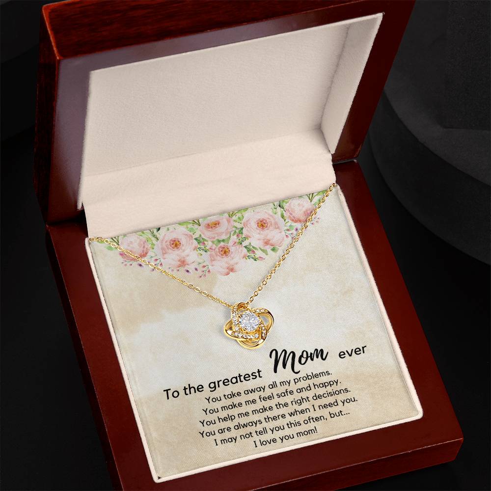 Knot Necklace Gift for the greatest Mom ever