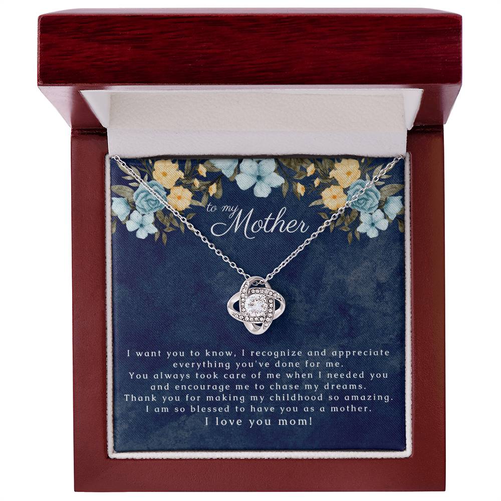 Mother Gift Love Knot Necklace