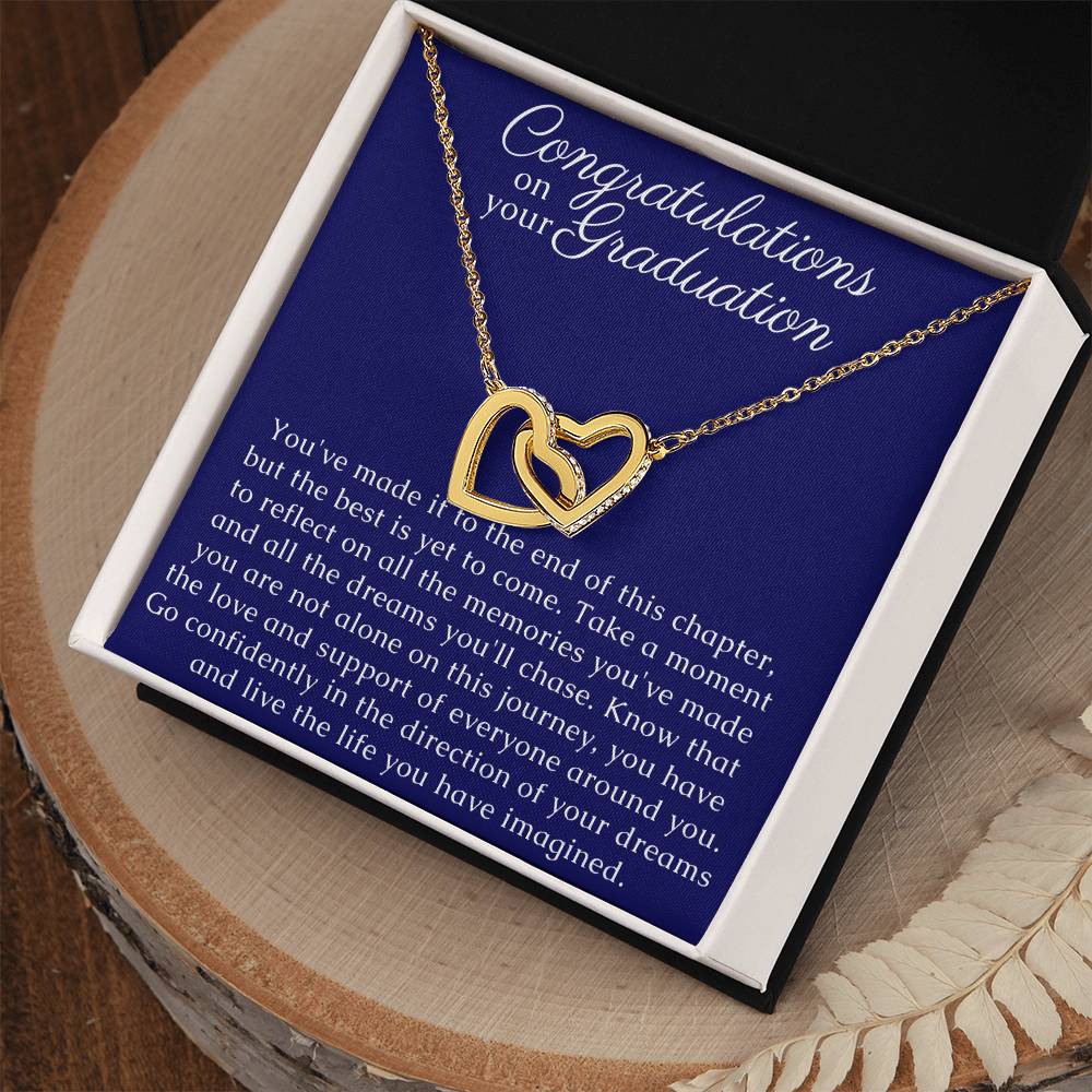 Heart Necklace Graduation Gift with thoughtful Message