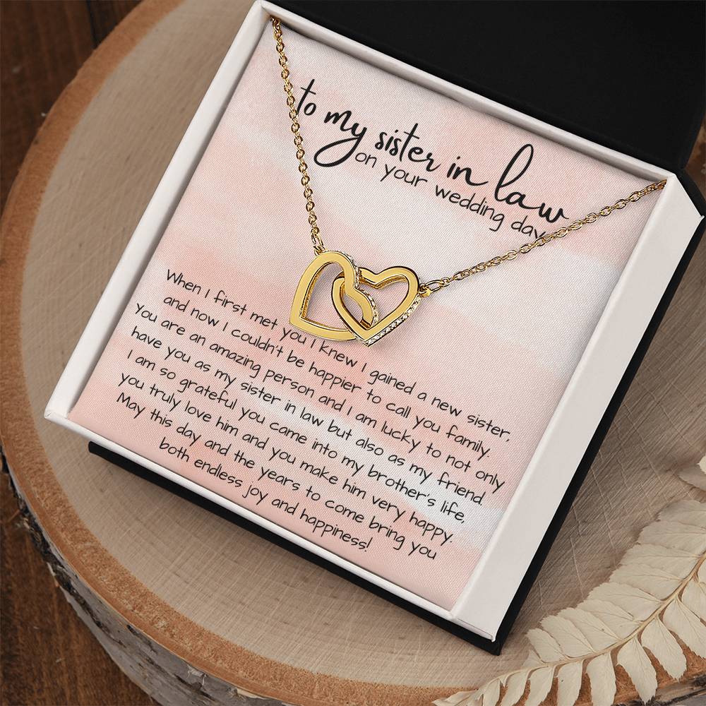 Heart Necklace Gift for Bride on her Wedding Day from Siblings In Law