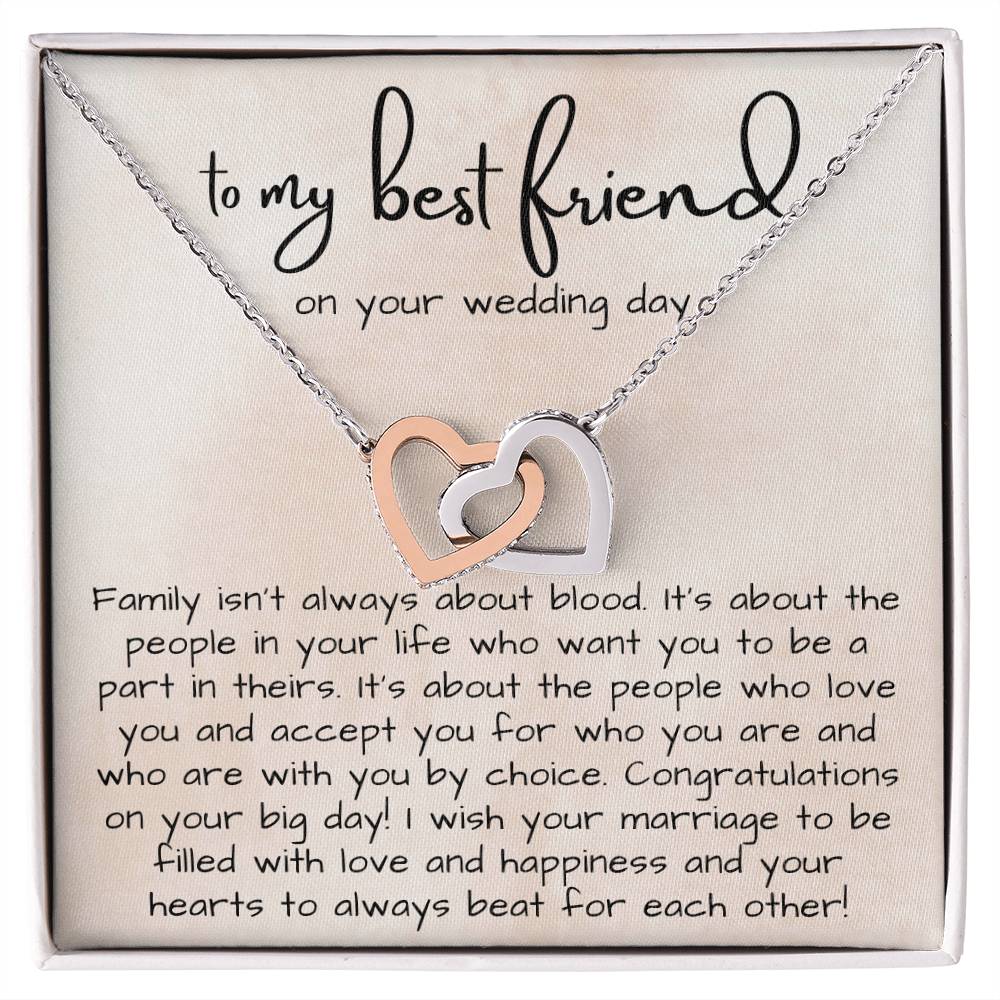 Bride Gift from Best Friend, Heart Necklace for Bride from BFF