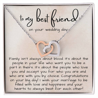 Bride Gift from Best Friend, Heart Necklace for Bride from BFF