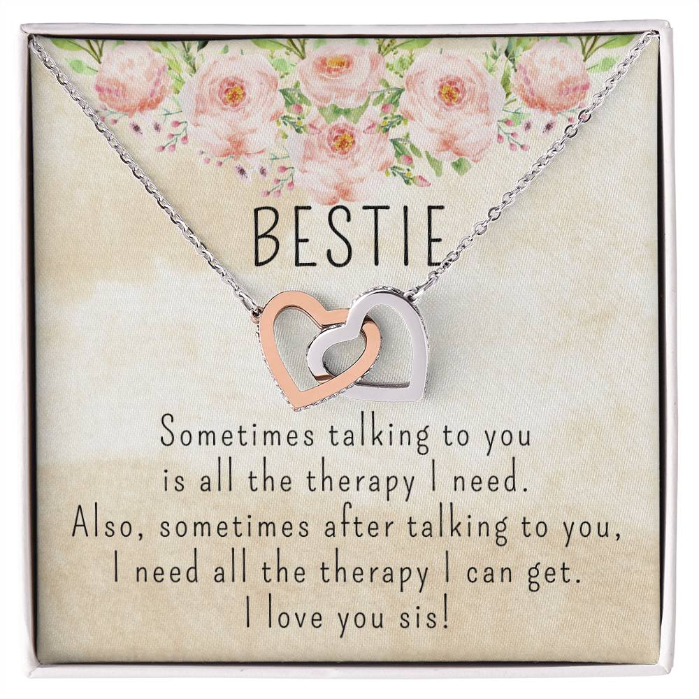 Sarcastic Gift for Best Friend, Heart Necklace with funny Message