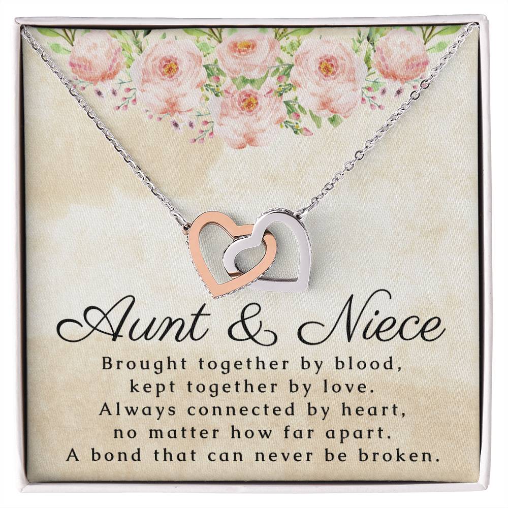 Aunt and Niece Gift, Heart Necklace for Aunt or Niece