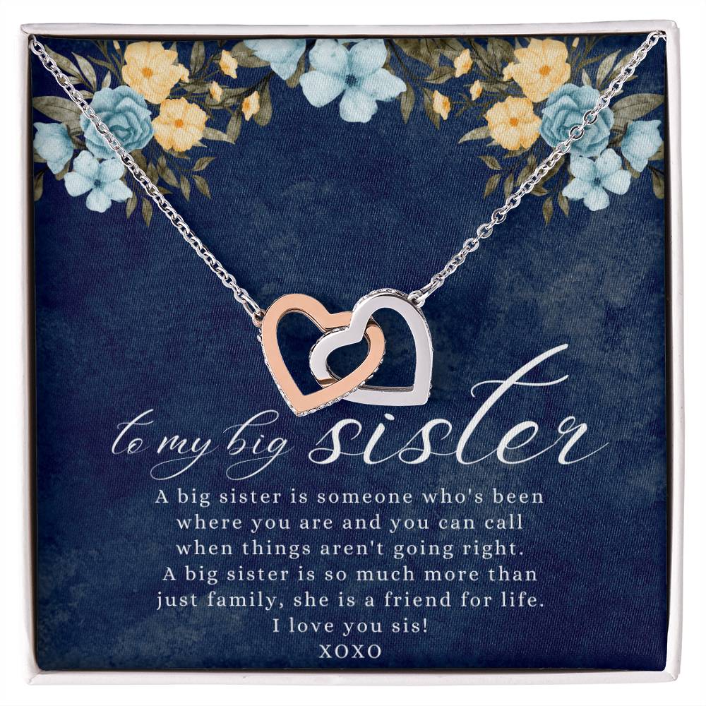 Big Sister Jewelry Gift, Heart Necklace for older Sister