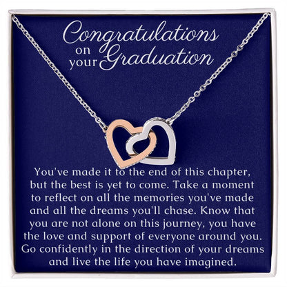 Heart Necklace Graduation Gift with thoughtful Message