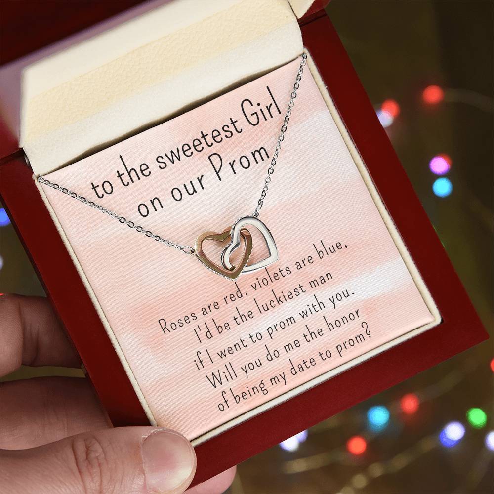 Prom Proposal Gift, Heart Necklace for the sweetest Girl