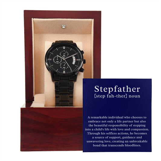 Stepfather Gift Watch with thoughtful Message