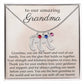 Grandma Necklace Gift, Birthstone Necklace with Name Engraving