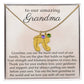 Grandma Necklace Gift, Birthstone Necklace with Name Engraving