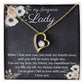 Heart Necklace Gift for Her, Jewelry for my gorgeous Lady with romantic Message